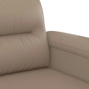 Sofá de 2 lugares 120 cm couro artificial cor cappuccino
