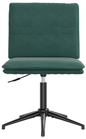 Cadeiras de jantar 6 pcs veludo verde-escuro