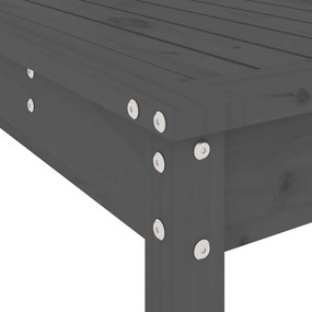 5 pcs conjunto de bar para jardim pinho maciço cinzento