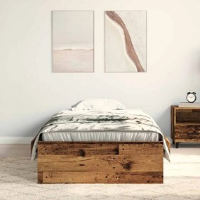 Estrutura de Cama vidaXL Madeira Velha 90x190 cm Madeira Derivada