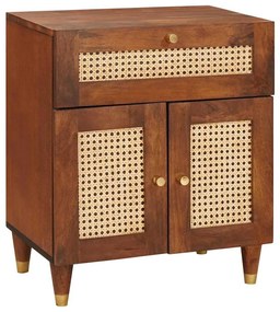 vidaXL Mesas de cabeceira 50 x 33 x 60 cm Madeira de manga maciça