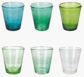 Mouth-Blown Tumblers Cancun with Air Bubbles, Set of 6