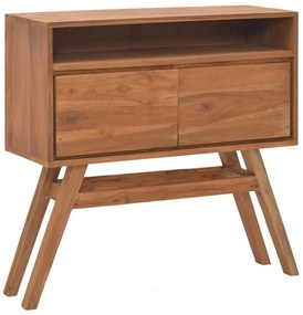 vidaXL Mesa consola 80x30x80 cm madeira de teca maciça