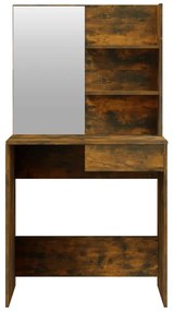 Toucador com espelho 74,5x40x141 cm cor carvalho fumado