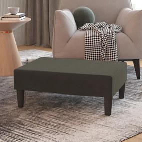 vidaXL Apoio de pés 78x56x32 veludo cinzento-escuro