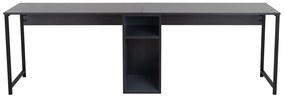 Secretária Dupla "Twin Study Desk" – Antracite e Preto - 240x60x74 cm,