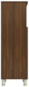 Armário WC 30x30x95 cm derivados de madeira carvalho castanho