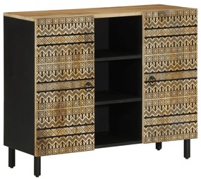 vidaXL Aparador 90x33,5x75 cm madeira de mangueira áspera maciça