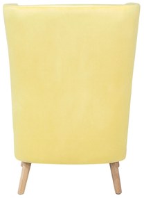 Poltrona em veludo amarelo ONEIDA Beliani