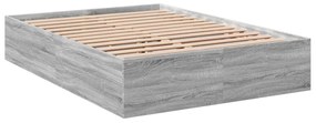 Estrutura de cama 135x190 cm derivados de madeira cinza sonoma
