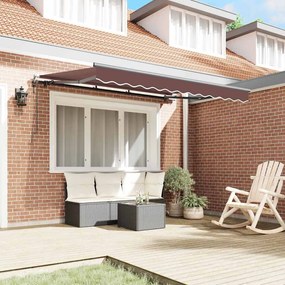 Toldo Retrátil Manual Marrom e Antracite