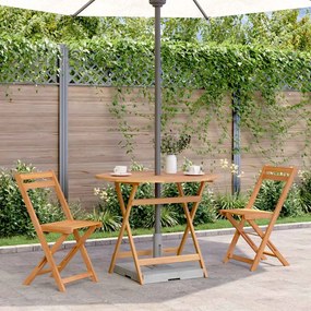 vidaXL Mesa de jardim dobrável 90x75 cm madeira de acácia maciça