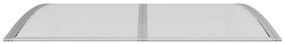 Toldo de porta cinzento 150x100 cm policarbonato