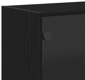 Buffet vidaXL Carvalho Preto 102x37x75,5 cm Madeira Ing.