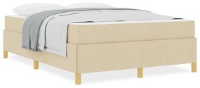 Cama Box Outros Creme e Branco 160 x 200 cm tecido