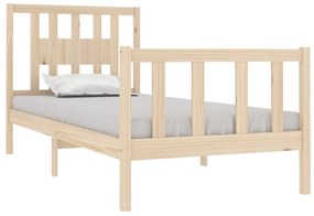 Estrutura de cama solteiro 90x190 cm madeira maciça