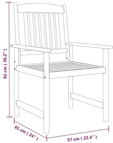 9 pcs conjunto de jantar para jardim acácia maciça cinzento