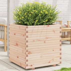 vidaXL Vaso/floreira de jardim 70x70x72,5 cm madeira de pinho maciça