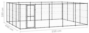 Canil de exterior 24,2 m² aço