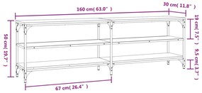 Móvel para TV 160x30x50 cm derivados de madeira carvalho sonoma