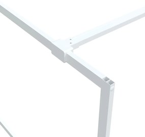 Divisória de chuveiro branco 90x195 cm vidro ESG transparente