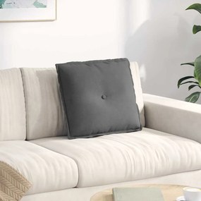 vidaXL Travesseiro para Costas Cinza Escuro 50 x 45 cm