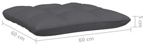 9 pcs conj. lounge de jardim com almofadões antracite pinho