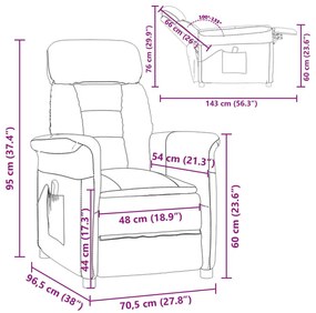 Cadeira de Massagem vidaXL em Tecido Microfibra Creme