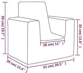 Sofá infantil pelúcia macia cinzento-claro