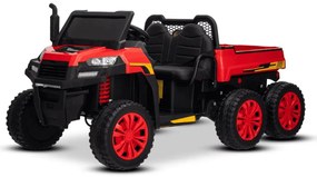 Carro elétrico para crianças RIDER 24V com tração nas quatro rodas (4X 200W), 2 Lugares bateria de lítio, rodas EVA, assento duplo em couro sintético