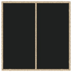 Conjunto de Jantar de Jardim vidaXL 3 Peças Bege Rattan Poli