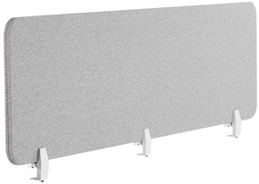 Painel divisor de mesa cinzento claro 180 x 40 cm WALLY Beliani