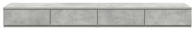 Gavetas de cama em Cinza Cimento - 135x36.5x16.5 cm Feitas de Madeira