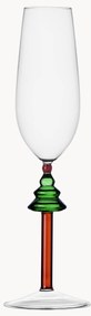 Copo de champanhe em borosilicato artesanal com figura de árvore Woodland Tales