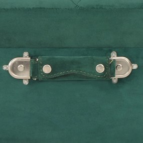 Banco de arrumação 40 cm veludo verde