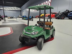 Carrinho Golf elétrico para crianças 24V, 2 lugares, Pneus EVA, assennto pele sintética Verde
