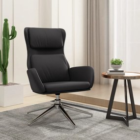 vidaXL Cadeira de descanso couro artificial preto brilhante