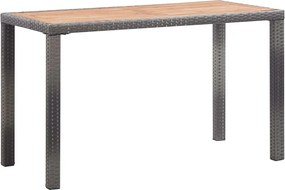 vidaXL Mesa de jardim 123x60x74 cm madeira acácia antracite/castanho