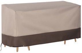 Outsunny Capa para móveis de jardim 600D Oxford Proteção contra poeira Capa contra raios ultravioleta para móveis de exterior 127x72x76 cm para mesas cadeiras sofás marrom