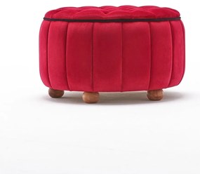 Pouffe Jasmin – Vermelho – 65x42x65 cm