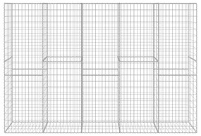 Muro gabião com tampa aço galvanizado 300x50x200 cm