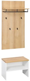 Conjunto de Entrada Jasmine - Cabide, Banco e Sapateira - Design Moder