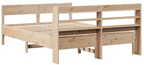 Cama sem colchão 140x190 cm madeira de pinho maciça