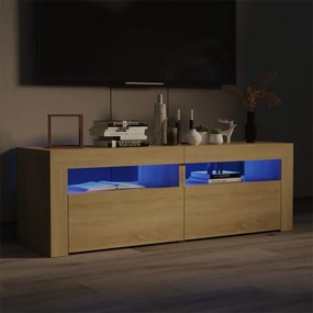 Móvel de TV com luzes LED 120x35x40 cm carvalho sonoma