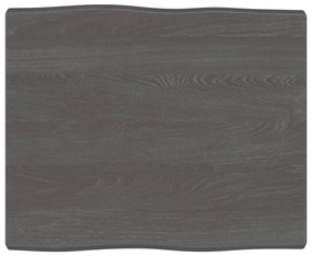 363999 vidaXL Tampo de mesa com bordas vivas carvalho tratado cinza-escuro