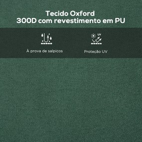 Toldo de Substituição 3x3 m para Pérgola de Jardim Cobertura de Substituição para Tenda Dobrável Verde Escuro