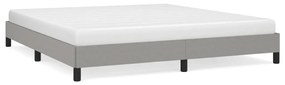 vidaXL Estrutura de cama sem colchão 160x200 cm tecido cinzento-claro