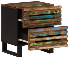 Mesas de cabeceira 2 pcs 40x34x46 cm madeira recuperada maciça