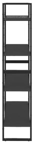 Estante com 4 prateleiras 80x30x140 cm derivados madeira cinza