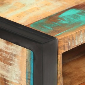 Mesa de cabeceira 40x35x55 cm madeira recuperada maciça